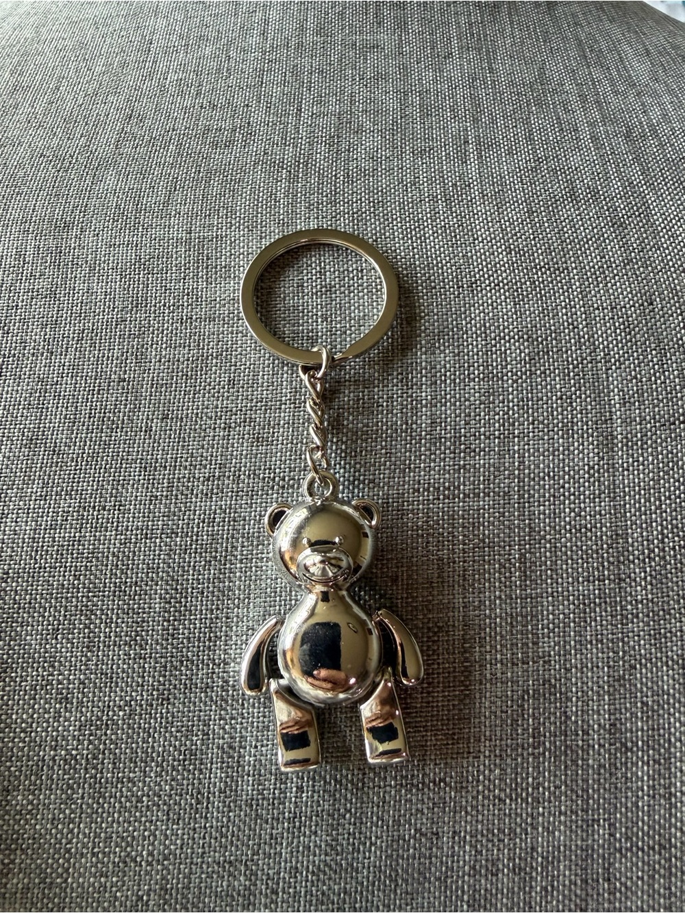 Silver Bear Keychain Charm - Women's Accessory